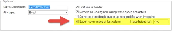 « Exporter l’image de couverture dans la dernière colonne » dans l’interface d’ONIXEDIT.